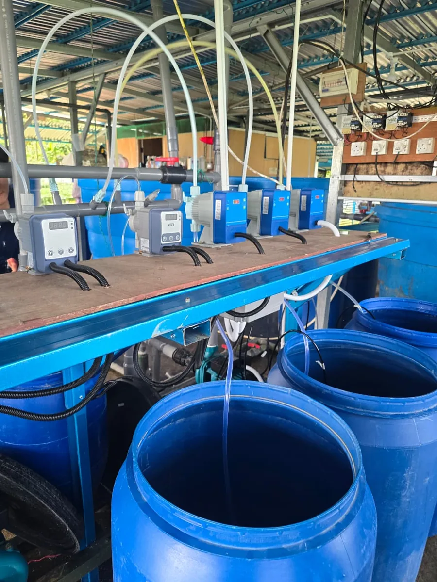 JPIoT control units and fertigation tanks installed at a site